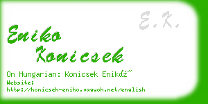 eniko konicsek business card